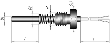 Термоэлектрический преобразователь кабельный ХА (ХК)-К4.1