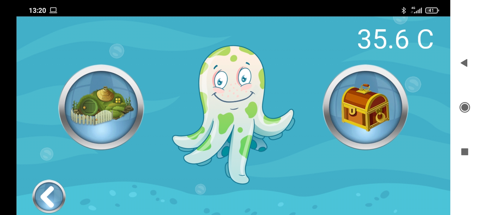 Процесс измерения: температура, таймер, индикаторы.