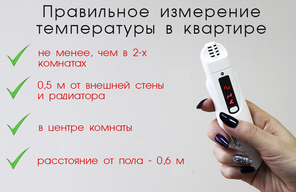 Как правильно измерять температуру в квартире?